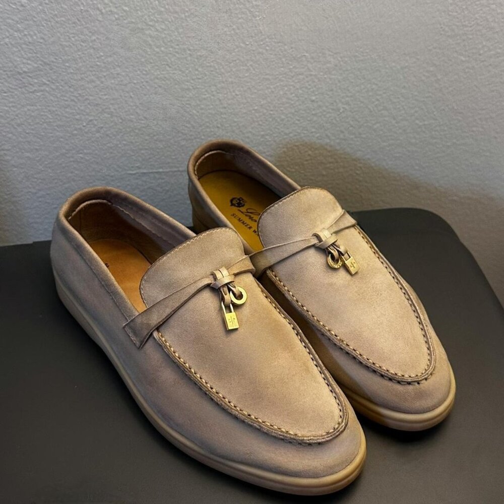 Loro Piana Summer Walk Loafers - Beige Suede
